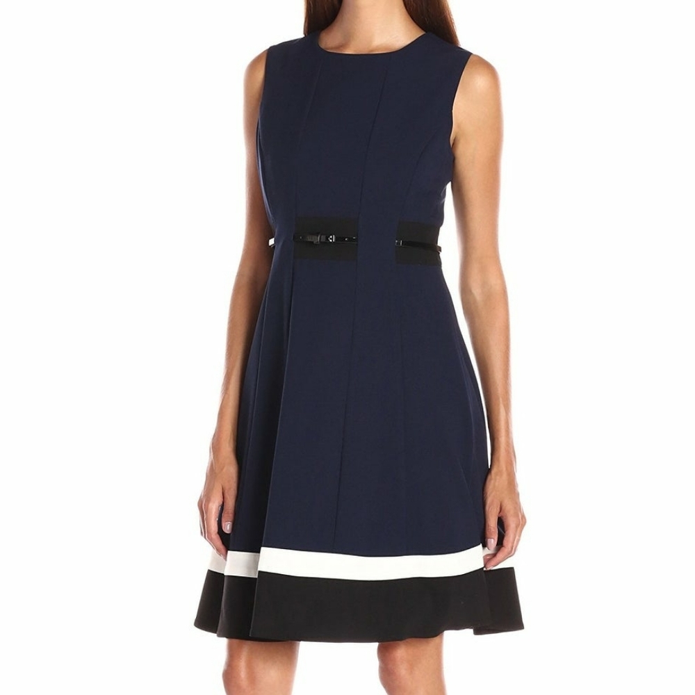Fit and Flare Navy Calvin Klein dress